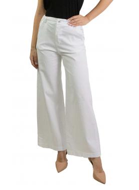 Pantalone chino in cotone con elastico dietro